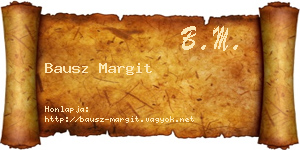 Bausz Margit névjegykártya
